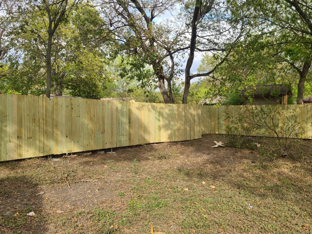 new fence for residential backyard in san antonio