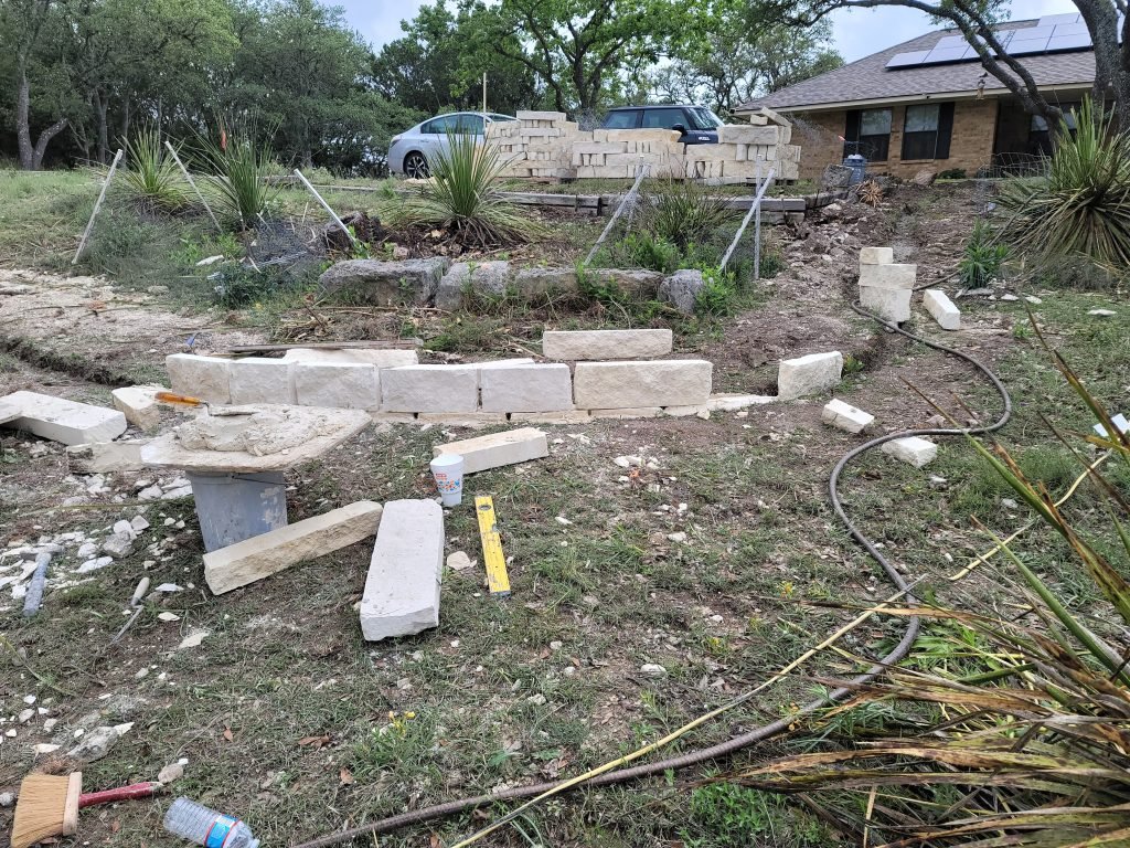 retaining wall build san antonio
