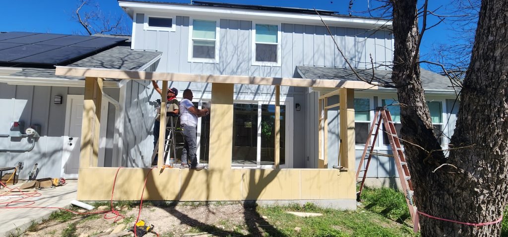 enclosed patio build in san antonio